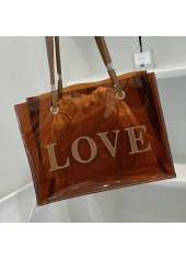 Dark Coffee accessories,Plain Color accessories,Letter Dark Coffee Drawstring Shoulder Bag