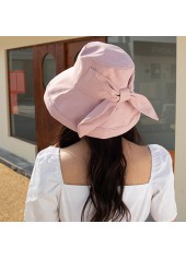Bowknot Back Light Pink Visor Hat