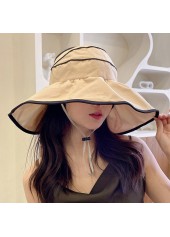 Contrast Stitch String Light Coffee Visor Hat
