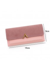 Pink accessories,Geometric accessories,Pink Metal Ring Detail Hasp Wallet