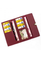 Deep Red accessories,Other accessories,Deep Red Metal Ring Detail Hasp Wallet