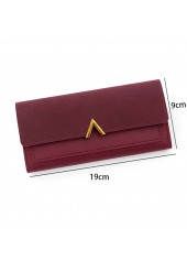 Deep Red accessories,Other accessories,Deep Red Metal Ring Detail Hasp Wallet