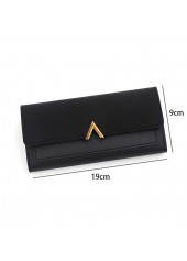 Black accessories,Other accessories,Black Metal Ring Detail Hasp Wallet