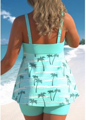 Mint Green plus size,Plants plus size,ROTITA Mint Green Plus Size Patchwork Tankini Top