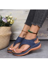 Navy shoes,Plain Color shoes,Navy Mid Heel Toe Post Sandals
