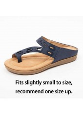 Navy accessories,Geometric accessories,Navy Falt Toe Post Flip Slippers