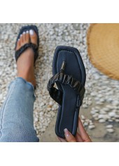 Black accessories,Plain Color accessories,Black Low Heel Toe Post Flip Flops