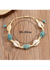 White jewelry,Other jewelry,Conch Sea Turtle Detail White Anklet