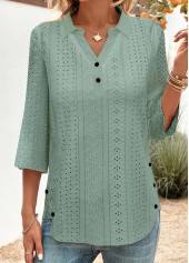 Navy tops,Plain Color tops,ROTITA Split Neck Frill Navy Short Sleeve T Shirt