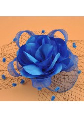 Blue accessories,Floral accessories,Plants accessories,Mesh Stitching Blue Floral Design Hat