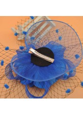 Blue accessories,Floral accessories,Plants accessories,Mesh Stitching Blue Floral Design Hat