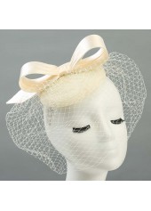 White Bowknot Design Retro Hemp Hat