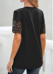 Black tops,Plaid tops,Geometric tops,Striped tops,ROTITA Plaid Black Square Neck Fake Two Piece Twinset