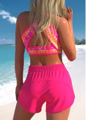 Hot Pink swimwear,Tie Dye swimwear,ROTITA Criss Cross Hot Pink Bikini Set