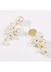 White jewelry,Other jewelry,Pearl Design Grape Detail White Earrings