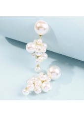 White jewelry,Other jewelry,Pearl Design Grape Detail White Earrings