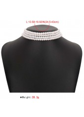 Mint Green jewelry,Floral jewelry,Plants jewelry,Round White Pearl Design Layered Necklace