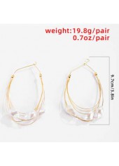 Mint Green jewelry,Floral jewelry,Plants jewelry,Gold Layered Asymmetric Pearl Detail Earrings