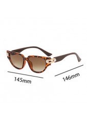 Dark Coffee accessories,Animal Print accessories,Geometric accessories,Dark Coffee Plastic Detail Cat Eye Sunglasses