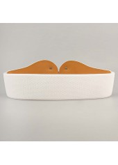 White accessories,Other accessories,White Circular Ring Faux Leather Belt