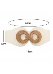 White accessories,Other accessories,White Circular Ring Faux Leather Belt