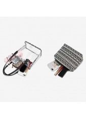 Black accessories,Striped accessories,Geometric accessories,Tribal accessories,Black Zip Detail Striped Bag and Inner Pouch