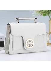 White PU Material Magnetic Shoulder Bag