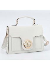 White accessories,Plain Color accessories,White PU Material Magnetic Shoulder Bag