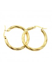 Round Alloy Detail Geometric Pattern Gold Earrings