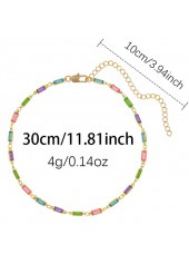 Multi Color jewelry,Other jewelry,Rectangle Geometric Design Multi Color Necklace