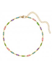 Multi Color jewelry,Other jewelry,Rectangle Geometric Design Multi Color Necklace