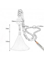 Light Coffee jewelry,Other jewelry,Wood Tassel Round Light Coffee Necklace