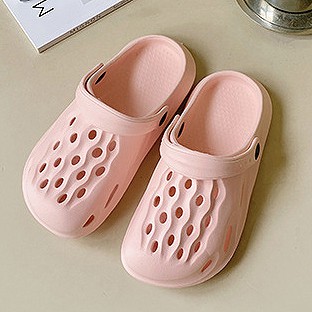 Pink accessories,Plain Color accessories,Pink Falt Round Toe Sliders