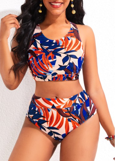 Two Piece Multi Color Bikini Set