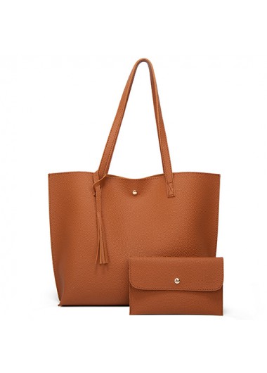 Orange Tassel Magnetic Shoulder Bag and Purse