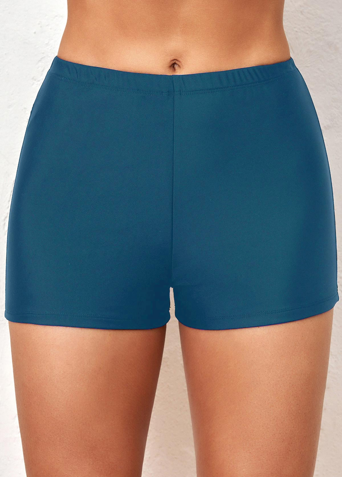 ROTITA Peacock Blue Mid Waisted Swim Shorts