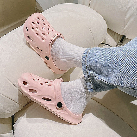 Pink accessories,Plain Color accessories,Pink Falt Round Toe Sliders