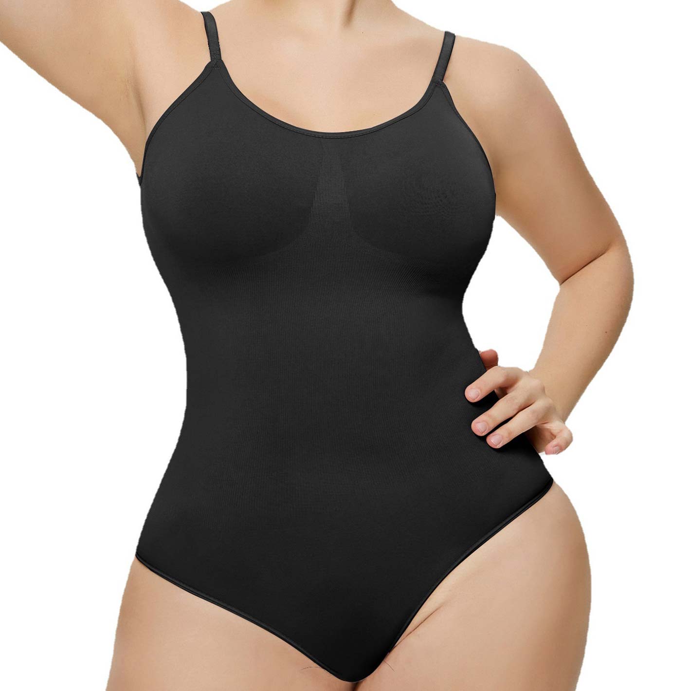 Black intimates,Plain Color intimates,High Waisted Black Full Body Shaper