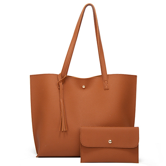 Orange Tassel Magnetic Shoulder Bag and Purse