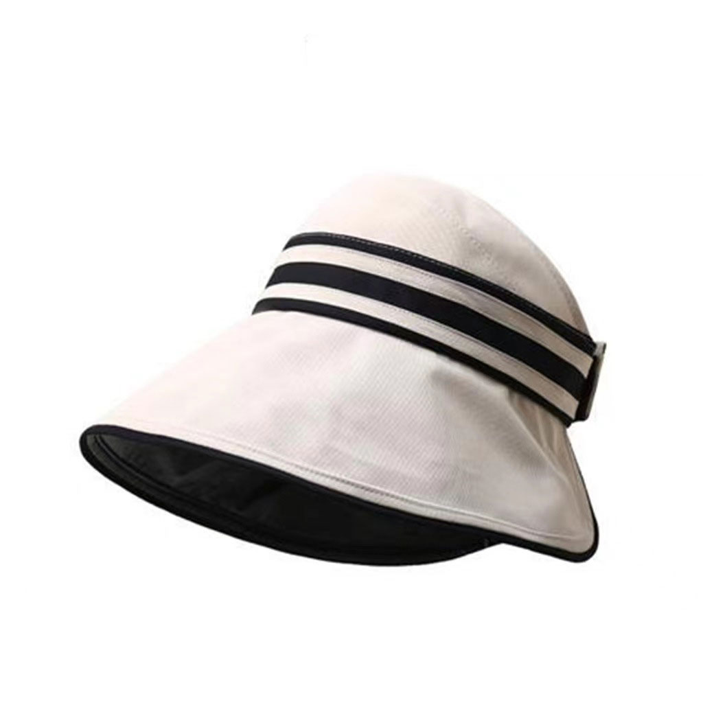 Beige accessories,Black accessories,Plain Color accessories,Geometric accessories,Striped accessories,Beige Polyester Detail Geometric Pattern Visor Hat