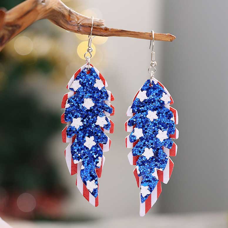 Multi Color TPU Detail Geometric Pattern Earrings