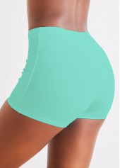 Cyan swimwear,Plain Color swimwear,ROTITA Lace Tie Side Cyan Tankini Top