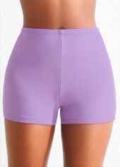 Hellviolette Badeshorts mit mittlerer Taille von Rotita