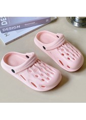 Pink accessories,Plain Color accessories,Pink Falt Round Toe Sliders