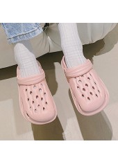 Pink accessories,Plain Color accessories,Pink Falt Round Toe Sliders