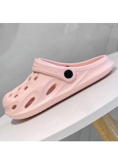 Pink accessories,Plain Color accessories,Pink Falt Round Toe Sliders