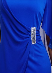 Royal Blue dresses,Plain Color dresses,ROTITA Sequin Royal Blue Off Shoulder Bodycon Dress