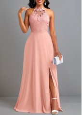Tie Dusty Pink Sleeveless Maxi Dress