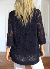 Navy tops,Plain Color tops,ROTITA Two Piece Navy V Neck Cardigan and Tank Top