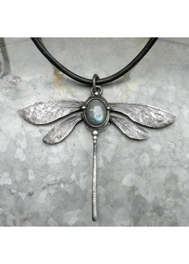 Silver jewelry,Other jewelry,Dragonfly Design Retro Alloy Silver Necklace
